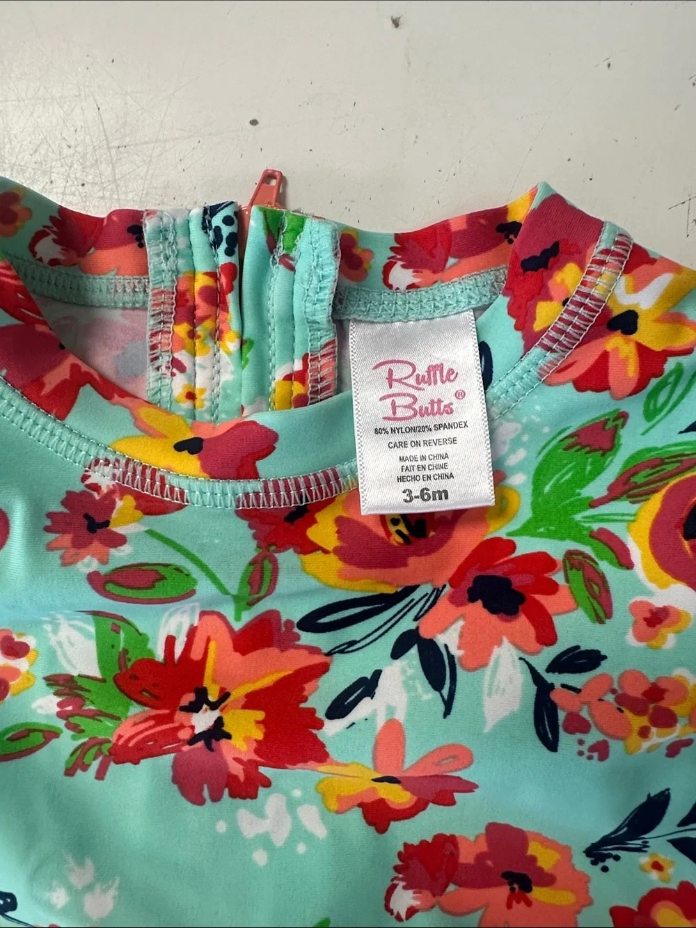 Ruffle Butts One Piece Rashguard Swimsuit 3-6m
